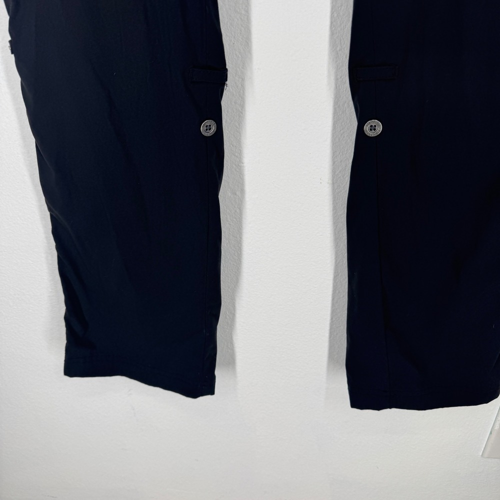 Columbia Omni-Shield Cargo Hiking Pants Womens 4 Black Nylon Roll‎ Up Drawstring - Picture 5 of 8